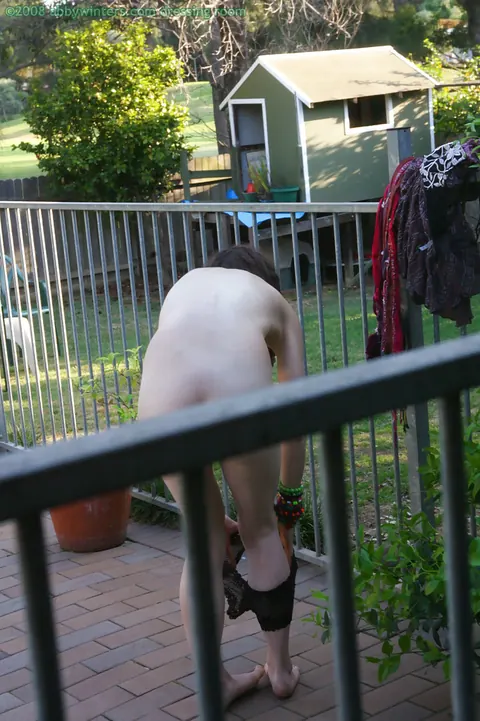 Brunette PAWG Masturbates in Lingerie Outdoors – photo 1 of 16