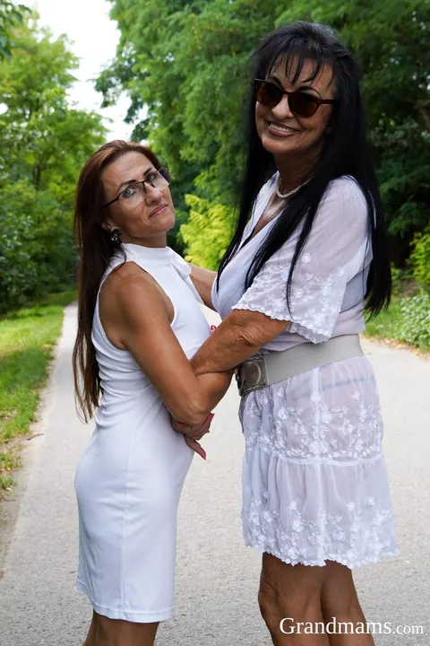 Rudy Valentino: Mature Redhead in Glasses Rides and Gets Fucked Outdoors in a Group – photo 3 of 21