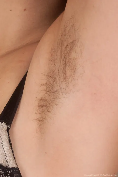 Emma Frost: Busty Brunette in Lace Lingerie Displays Her Hairy Pussy – photo 7 of 17