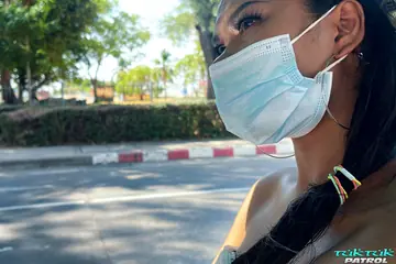Thick Thai Woman Rides and Gets Fucked Doggy Style Outdoors