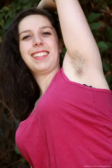 BBW Displays Her Hairy Bush and Armpits Outdoors