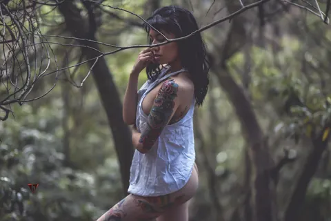Latina PAWG Poses in Panties Outdoors – photo 6 of 15