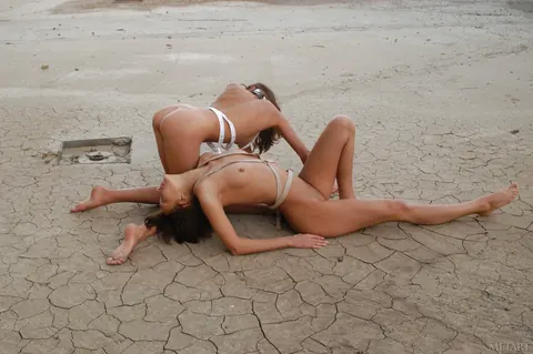 Two Lesbians Kiss and Spread Their Pussies Together – photo 14 of 21