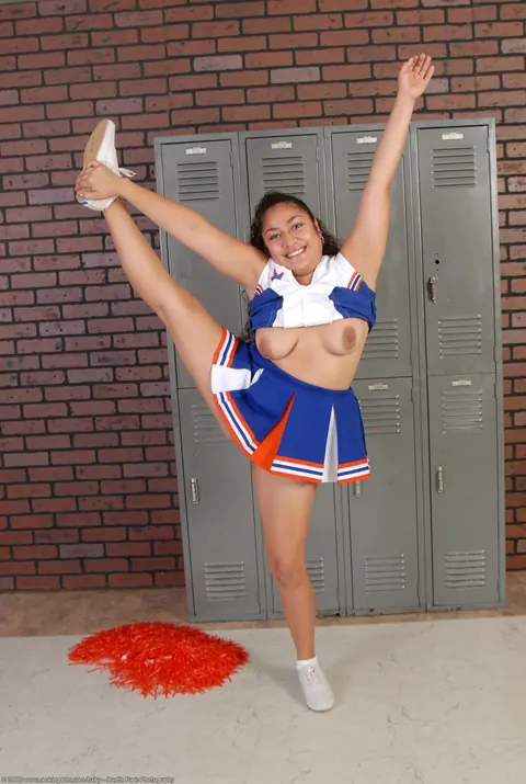 Curly Latina MILF in a Uniform Spreads Her Hairy Pussy and Fat Ass – photo 11 of 20