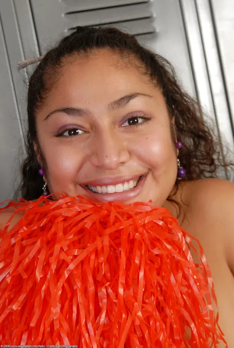 Curly Latina MILF in a Uniform Spreads Her Hairy Pussy and Fat Ass – photo 15 of 20