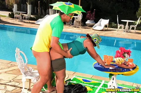 Rayssa Sanchez: Latina PAWG in Glasses Gets Fucked by the Pool – photo 8 of 16