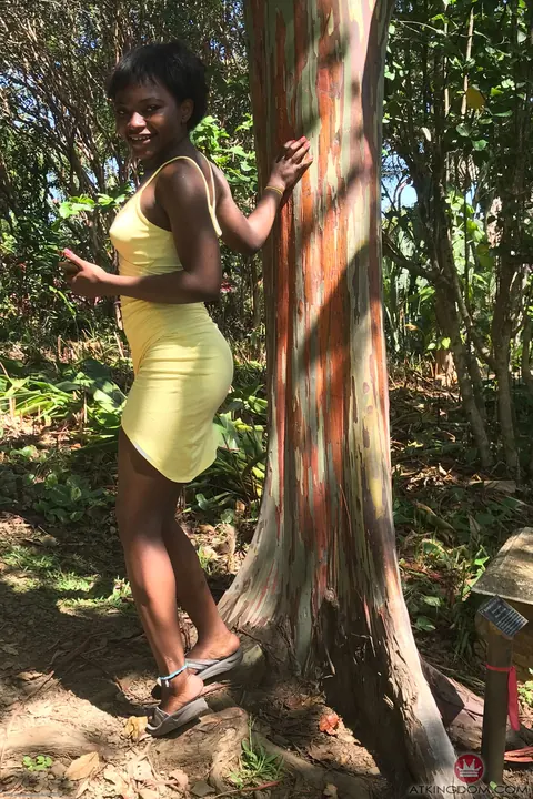 Noemie Bilas: Petite Ebony Brunette Spreads Her Pussy and Shows Her Feet Outdoors – photo 14 of 20