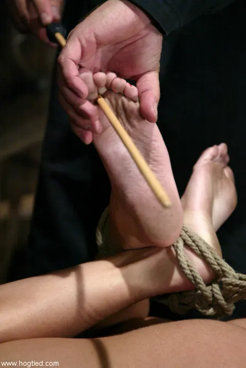 Wenona: Tall Thick Brunette Hogtied in Bondage and Spreads Her Pussy – photo 5 of 21