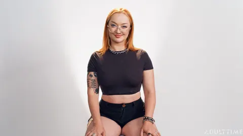 Emma Magnolia: Redhead BBW in Lingerie Fingers and Fucks a Dildo – photo 10 of 20