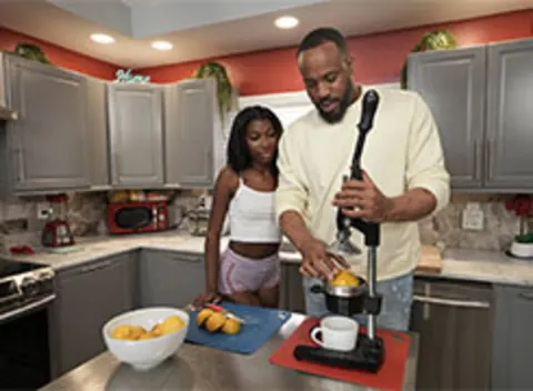 Tina Star: Ebony Brunette Fucked Clothed and Takes a Facial – photo 11 of 21