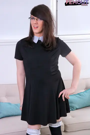 Trans Woman Undresses and Spreads Her Ass for Anal