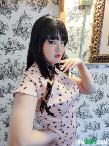 Asian Brunette Sucks Cock and Gets Fucked Doggy