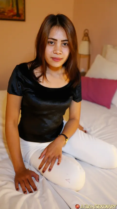 Petite Asian Babe Strips and Mounts Him Cowgirl – photo 5 of 21