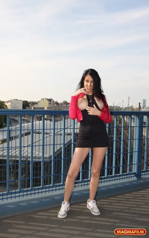 Meli Deluxe: Tall Brunette MILF Takes Anal Doggy Style Outdoors in Panties – photo 1 of 14