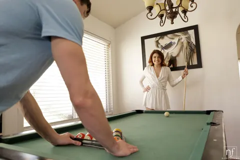 Adria Rae: Brunette Has Sex and Gives a Handjob on the Pool Table – photo 1 of 16