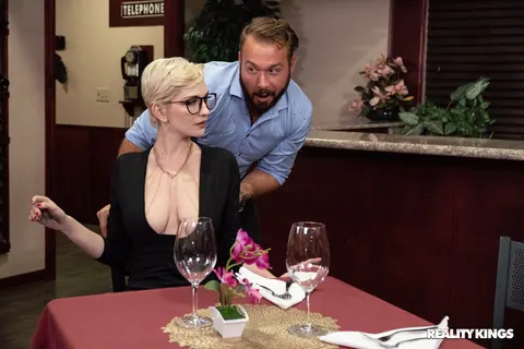 Skye Blue: Short-Haired Blonde MILF Has Anal Doggy Style in a Dress – photo 4 of 20