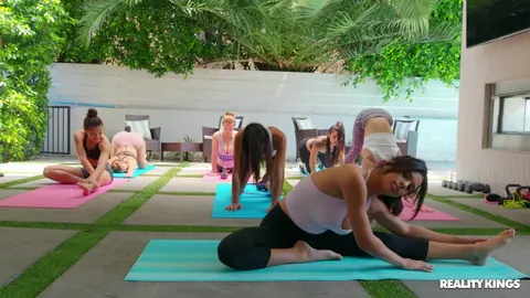 Abella Danger: Busty Blonde and Thick Brunette Kiss and Toy by the Pool – photo 6 of 21