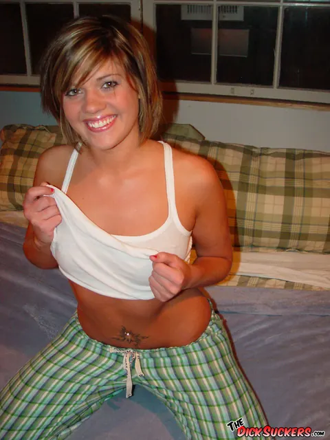 Hailey James: Tattooed Blonde MILF Strips and Shows Her Firm Tits – photo 6 of 15