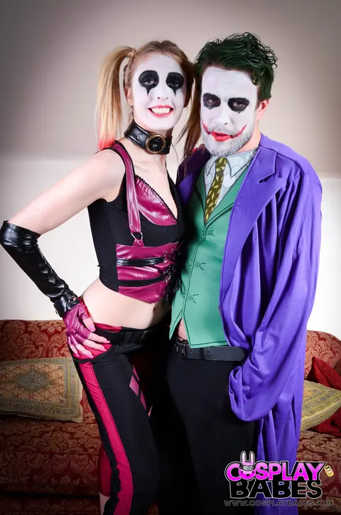 Jessica Jensen: Blonde in Costume and Glasses Sucks Cock in a Threesome – photo 11 of 21