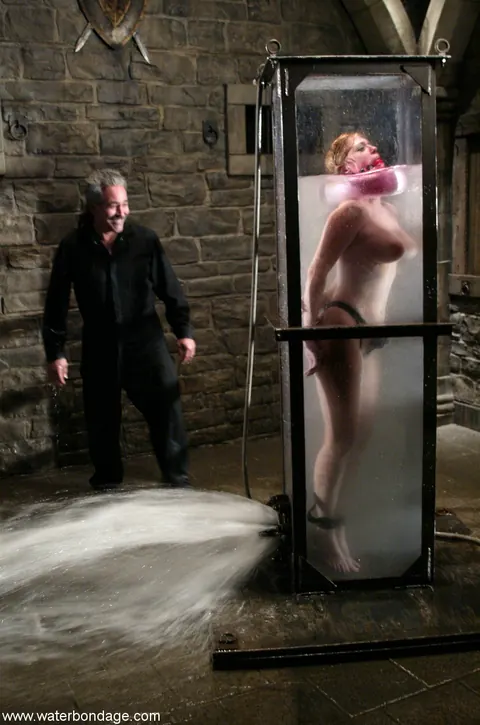 Dee Williams: Blonde PAWG in Panties Endures Water Bondage While Restrained – photo 16 of 21