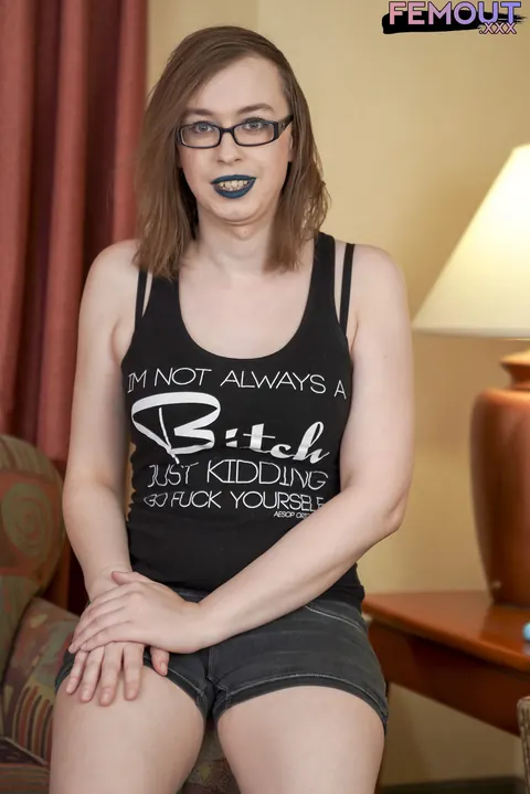 Thick Trans Woman Poses Nude Showing Her Big Ass and Cock – photo 4 of 16