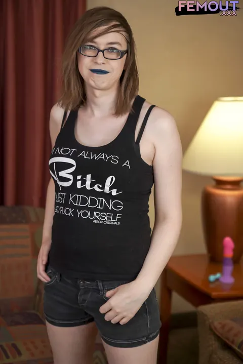 Thick Trans Woman Poses Nude Showing Her Big Ass and Cock – photo 1 of 16