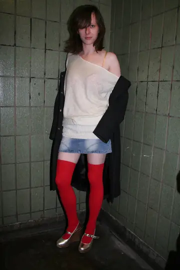 Slim Brunette in a Skirt Takes a Big Black Cock