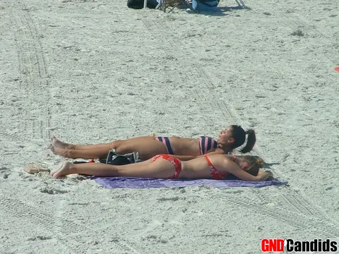 Blonde PAWG in a Bikini Poses on the Beach – photo 2 of 12