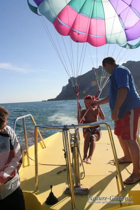 Thick Redhead Strips Out of Her Skirt on a Boat – photo 2 of 15