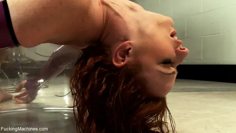 Audrey Lords: Tall Redhead MILF in Latex Squirts on a Machine Dildo – photo 2 of 21