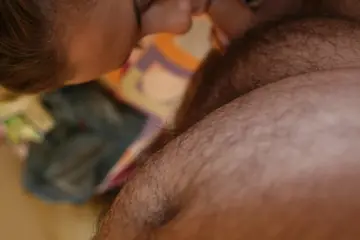 Tattooed Hairy Latina Sucks Cock in Close-Up POV