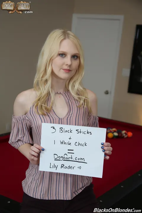 Lily Rader: Petite Pale Blonde Takes Anal in Interracial Group Sex – photo 1 of 20