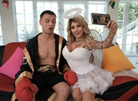 Kitana Montana: Blonde with Enhanced Tits Gives a Handjob and Gets Fucked – photo 12 of 21