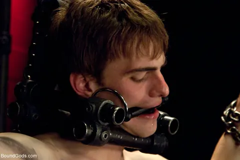Two Men in Bondage Swap Handjobs – photo 6 of 21