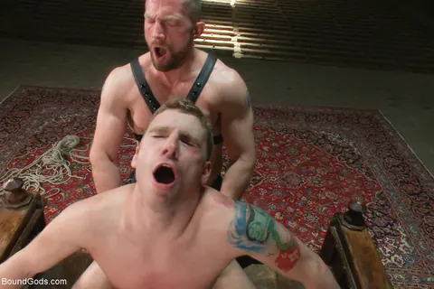 Two Bound Men Fuck and Take a Facial – photo 9 of 18