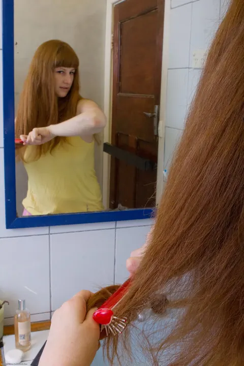 Chloe B: Australian Redhead BBW Strips and Spreads Her Hairy Pierced Pussy – photo 1 of 20