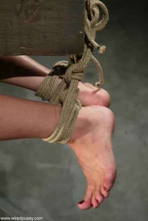 Charlie Laine: Skinny Brunette MILF Dominates Tattooed Sub in Bondage – photo 3 of 21