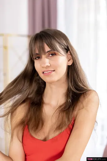 Skinny Brunette Shows Her Big Clit and Tattoos