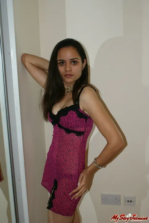 Jasmine Mathur: Indian Brunette Strips Out of Her Lingerie and Skirt – photo 1 of 12