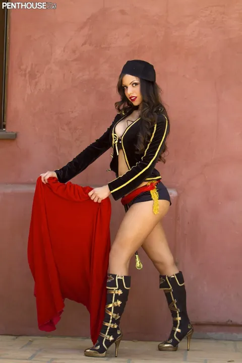 Yurizan Beltran: Latina Brunette Strips Out of Her Matador Costume – photo 1 of 21