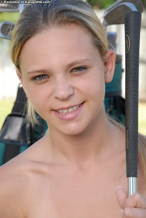 Destiny Garnet: Slim Blonde in Panties Spreads Her Legs Outdoors – photo 13 of 21