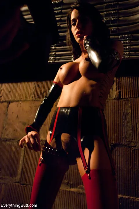 Chanel Preston: Two Busty Brunettes in Latex Lingerie Play with Anal Dildos and Restraints – photo 15 of 21