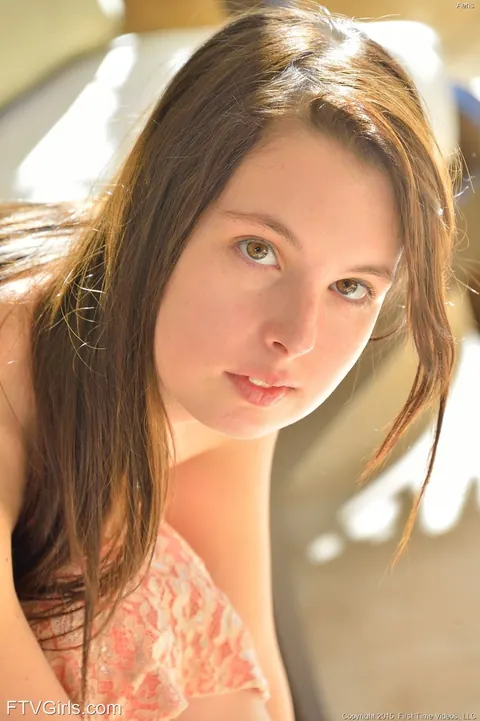 Aeris: Petite Brunette Undresses and Spreads Her Pussy Wide – photo 1 of 20