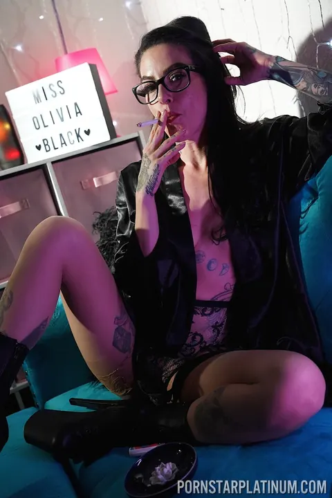 Tattooed Brunette MILF Spreads in Heels and Lingerie – photo 10 of 20