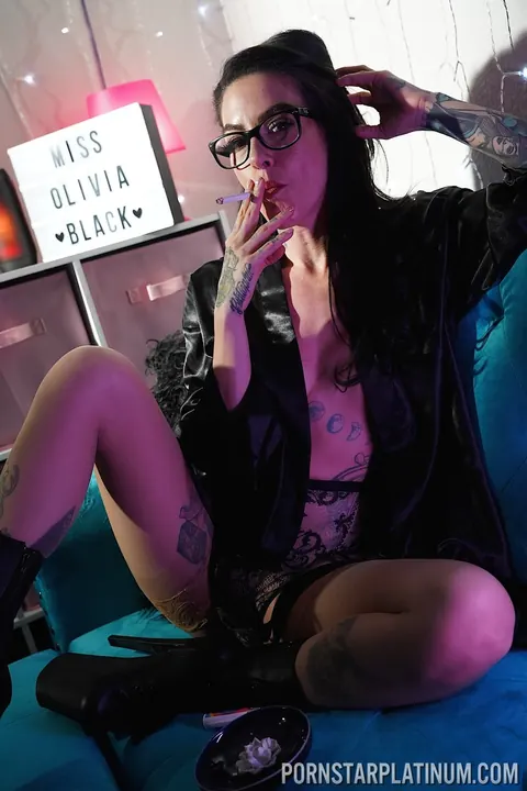 Tattooed Brunette MILF Spreads in Heels and Lingerie – photo 9 of 20