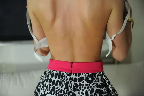 Busty Blonde Peels Off Her Skirt and Lingerie – photo 7 of 15