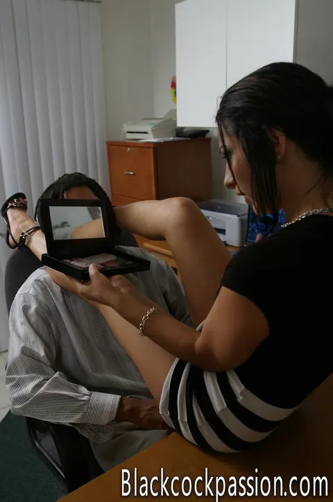 PAWG Brunette in Glasses Bends Over a Desk for Sex – photo 18 of 21