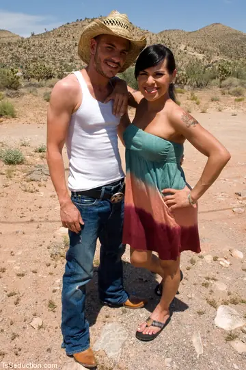Trans Woman Kisses and Fucks a Partner Outdoors