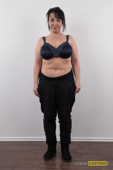 BBW with Big Tits Strips Nude on a Chair – photo 2 of 10