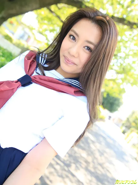 Mei Matsumoto: Japanese Brunette with Big Natural Tits Takes a Creampie Outdoors – photo 1 of 20